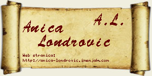 Anica Londrović vizit kartica